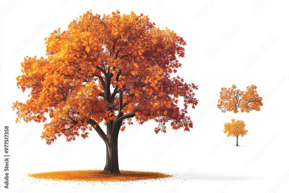 autumn tree isolated