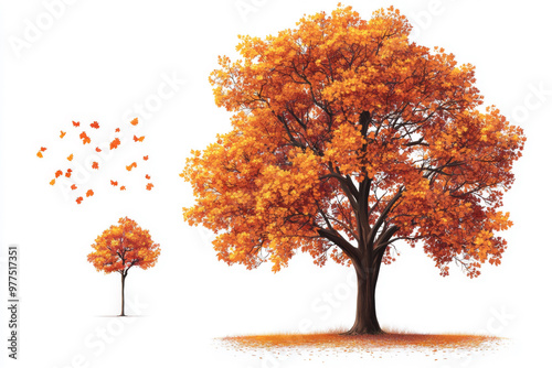 autumn tree with leaves