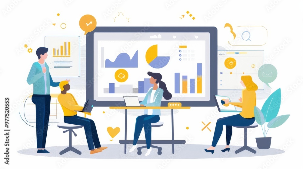 A marketing team holding a workshop, using both digital and traditional tools, and engaging in lively discussions A marketing team holding a workshop, using both digital and traditional tools, and engaging in lively discussions