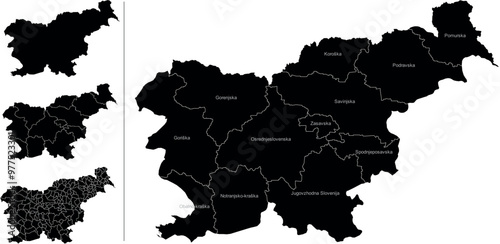 SLOVENIA MAP with its administrative divisions and regions
