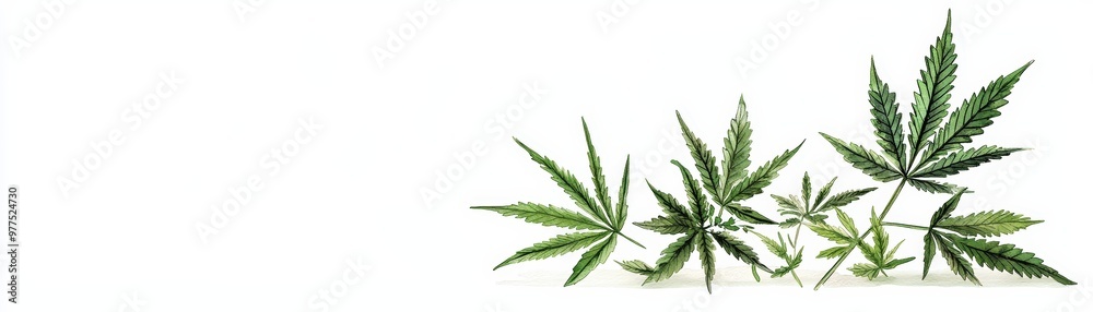 A collection of vibrant cannabis leaves against a clean background, perfect for illustrating themes of nature and wellness. A collection of vibrant cannabis leaves against a clean background, perfect for illustrating themes of nature and wellness.