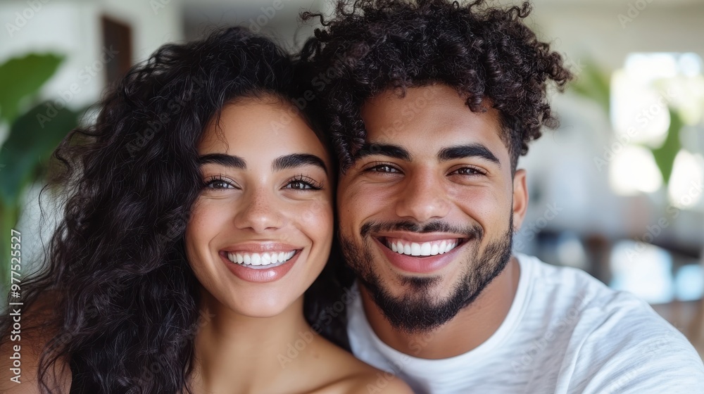A joyful couple smiles warmly in a bright setting filled with natural light, showcasing love, happiness, and the simple beauty of human connection indoors. A joyful couple smiles warmly in a bright setting filled with natural light, showcasing love, happiness, and the simple beauty of human connection indoors.