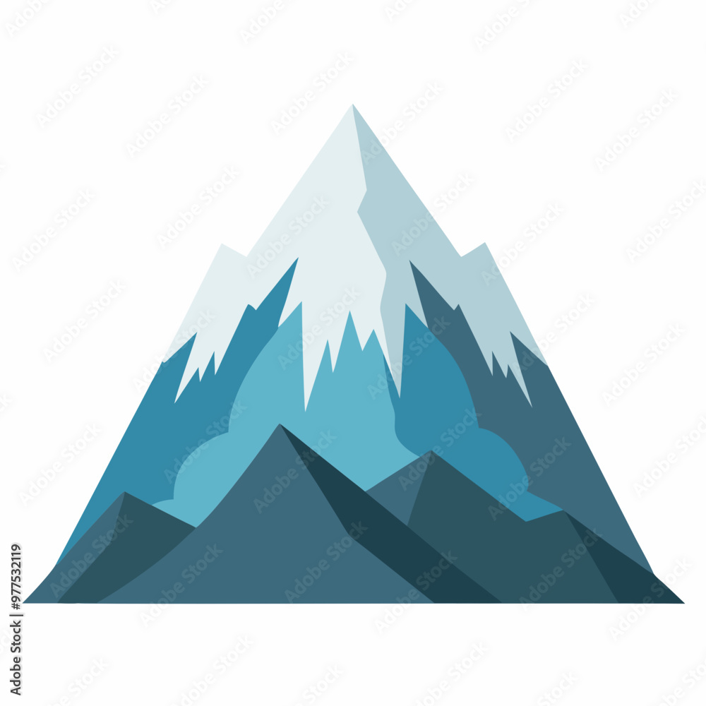 a simple mountain with snowcapped tips a simple mountain with snowcapped tips