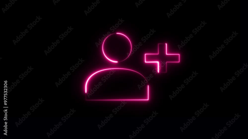 Animation of Add user icon, Follow icon, alpha channel included. User profile icon, pixels glitch effect. Animation of Add user icon, Follow icon, alpha channel included. User profile icon, pixels glitch effect.