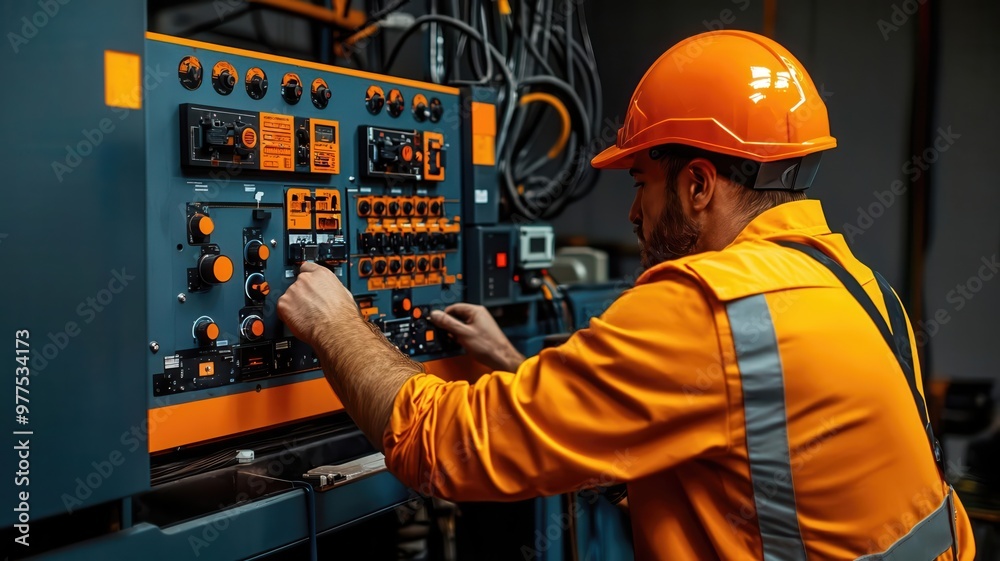 An engineering team working on implementing advanced sensor technology to improve monitoring and control of an industrial process An engineering team working on implementing advanced sensor technology to improve monitoring and control of an industrial process