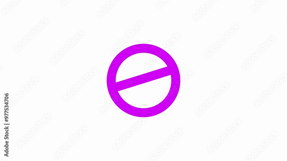Stop Crush mark icon animation. Cross symbol animation on white background. Stop Crush mark icon animation. Cross symbol animation on white background.