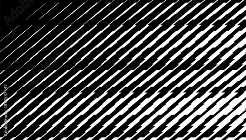 Black and white transition pattern with sporty shape. Vector Format Illustration 
