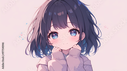 Wallpaper Mural Chibi Anime Love Story – Cute Girls in Love Illustration
 Torontodigital.ca