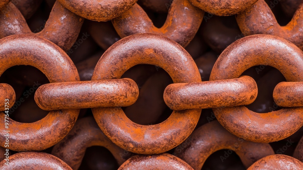 A close up of a chain link fence with many links, AI A close up of a chain link fence with many links, AI