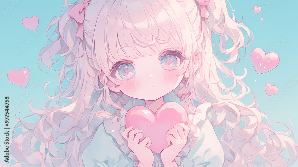 Adorable Chibi Anime Girls in Love – Kawaii Couple Art Adorable Chibi Anime Girls in Love – Kawaii Couple Art