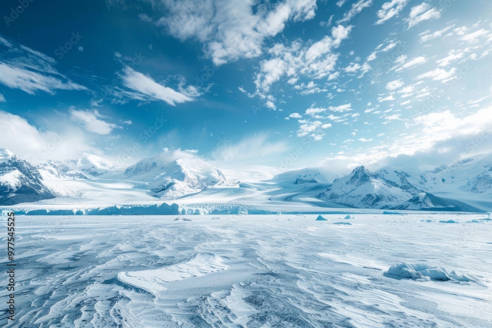 Fototapeta premium Ice mountains and icebergs