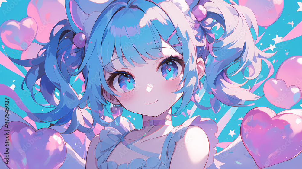 Adorable Chibi Anime Girls in Love – Kawaii Couple Art