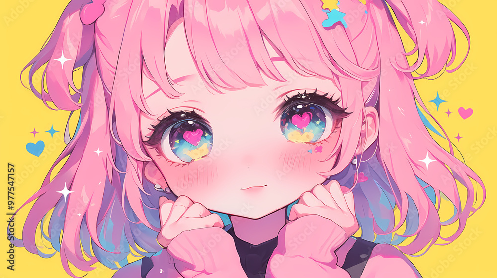 Adorable Chibi Anime Girls in Love – Kawaii Couple Art Adorable Chibi Anime Girls in Love – Kawaii Couple Art