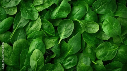 A close up of a bunch of green leaves on the ground, AI