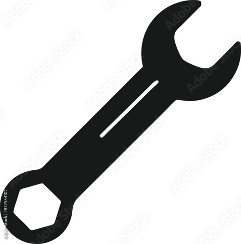 Wrench silhouette vector illustration design