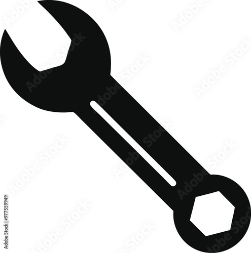 Wrench silhouette vector illustration design