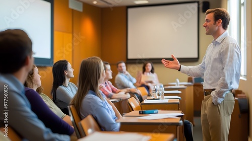 Male Professor Leading a Classroom Discussion
