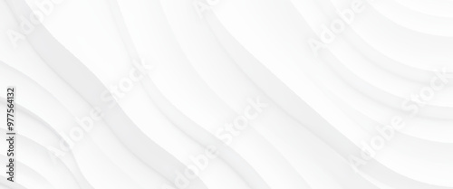 white wave curve lines banner background design. White wave modern abstract background. Luxury horizontal white background for business banner, poster, backdrop, voucher, invite. Vector illustration