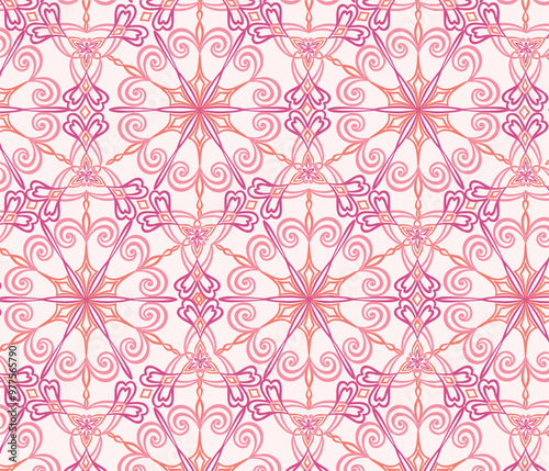 Pink and purple mandalic pattern tile