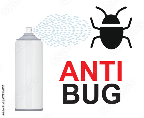 Anti bug spraying icon. vector