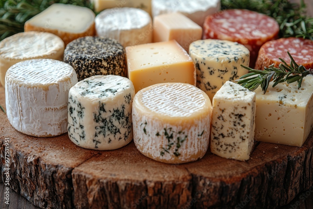 Assortment of cheese on wooden table, closeup. Dairy products. Cheese Selection. Large assortment of international cheese specialities. Assortment of cheese on wooden table, closeup. Dairy products. Cheese Selection. Large assortment of international cheese specialities.