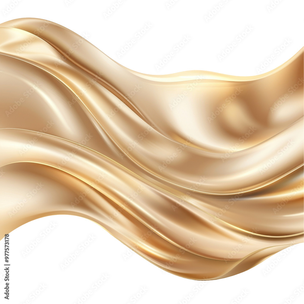 A gold fabric with a wave pattern A gold fabric with a wave pattern