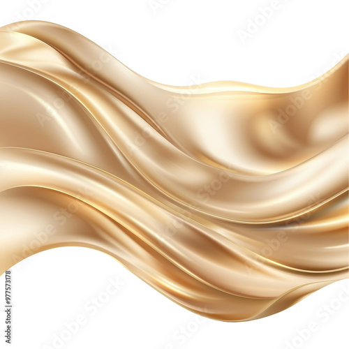 A gold fabric with a wave pattern