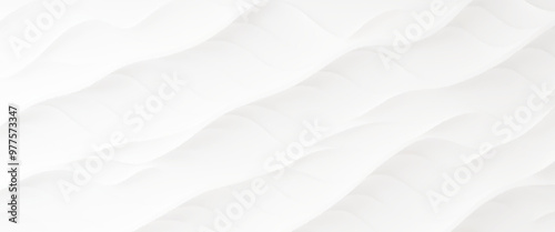 White wave background, abstract concept. Beautiful format poster with Smooth Grey Waves abstract background with grayish tonalities, plenty of copy space and elegant design.