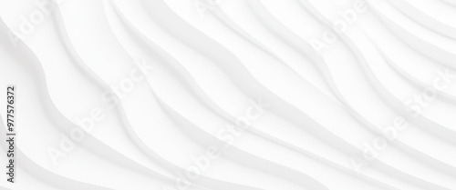 White wave background, abstract concept. Beautiful format poster with Smooth Grey Waves abstract background with grayish tonalities, plenty of copy space and elegant design.