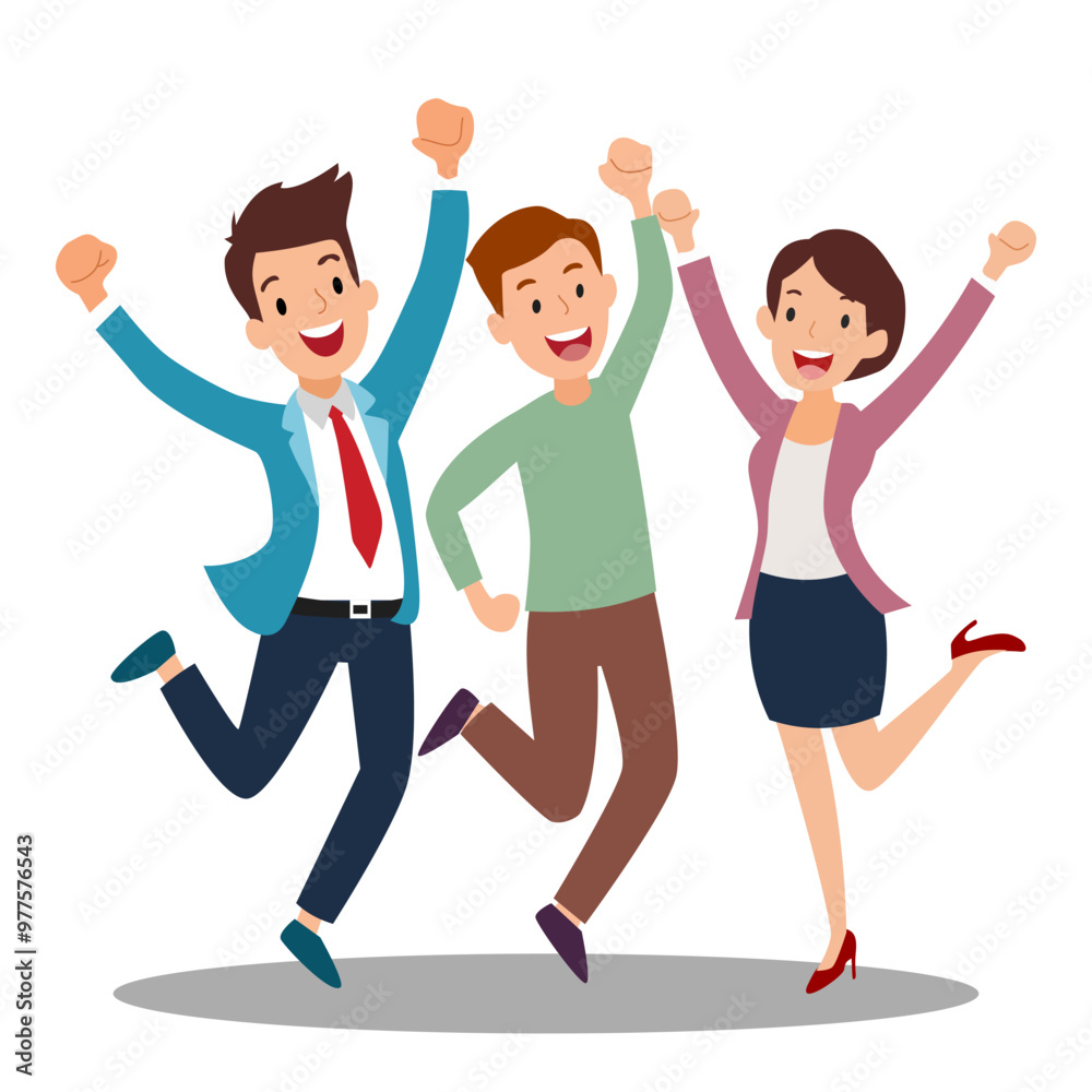 Fototapeta premium Group of people together with smiles, showing teamwork, happiness, and fun