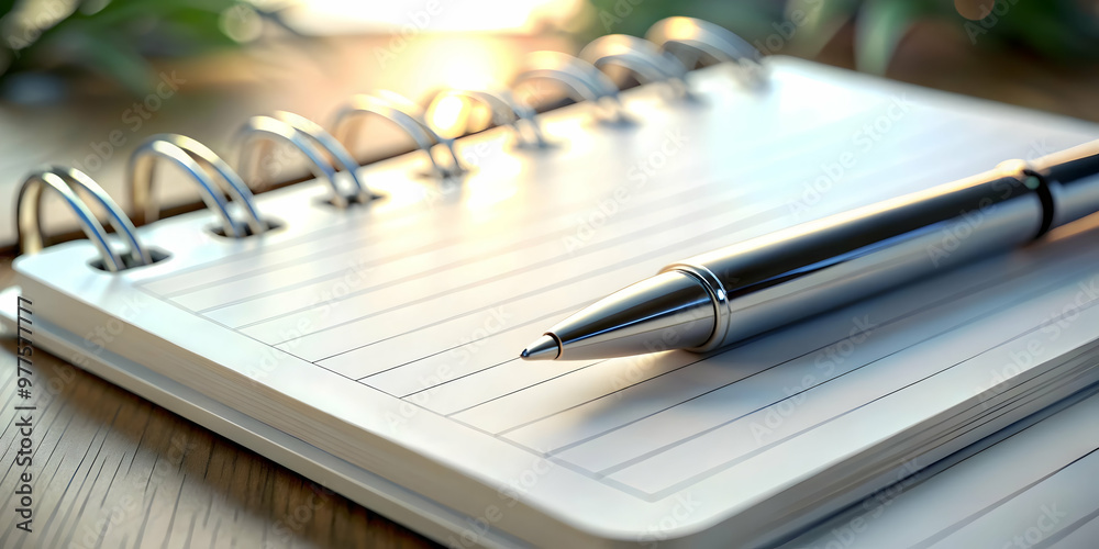 3D Business Goals 2025: Soft Focus on Notepad and Pen - Symbolizing New Year Planning and Aspirations 3D Business Goals 2025: Soft Focus on Notepad and Pen - Symbolizing New Year Planning and Aspirations