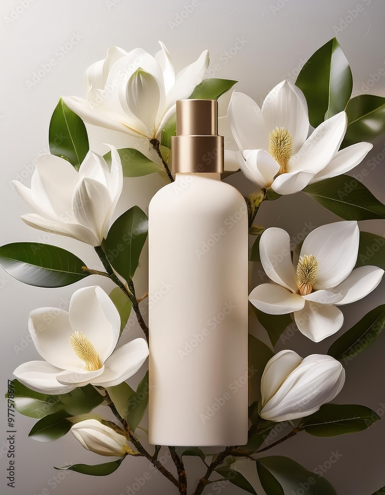 White floral perfume bottle White floral perfume bottle