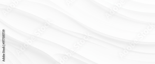 White wave background, abstract concept. Beautiful format poster with Smooth Grey Waves abstract background with grayish tonalities, plenty of copy space and elegant design.