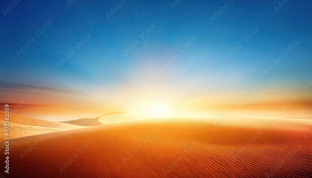 Sunrise over a desert dune Sunrise over a desert dune