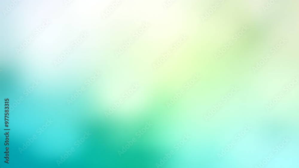 Obraz premium green and blue blurred gradient background with grainy texture