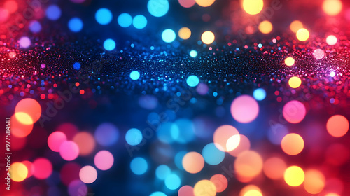 Design a 2025 Calendar Background with 3D Bokeh Lights for a Festive Atmosphere - Soft, Colorful Blurred Lights on White