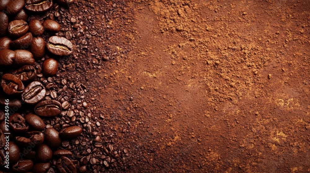 A close up of a coffee bean and some other beans, AI A close up of a coffee bean and some other beans, AI