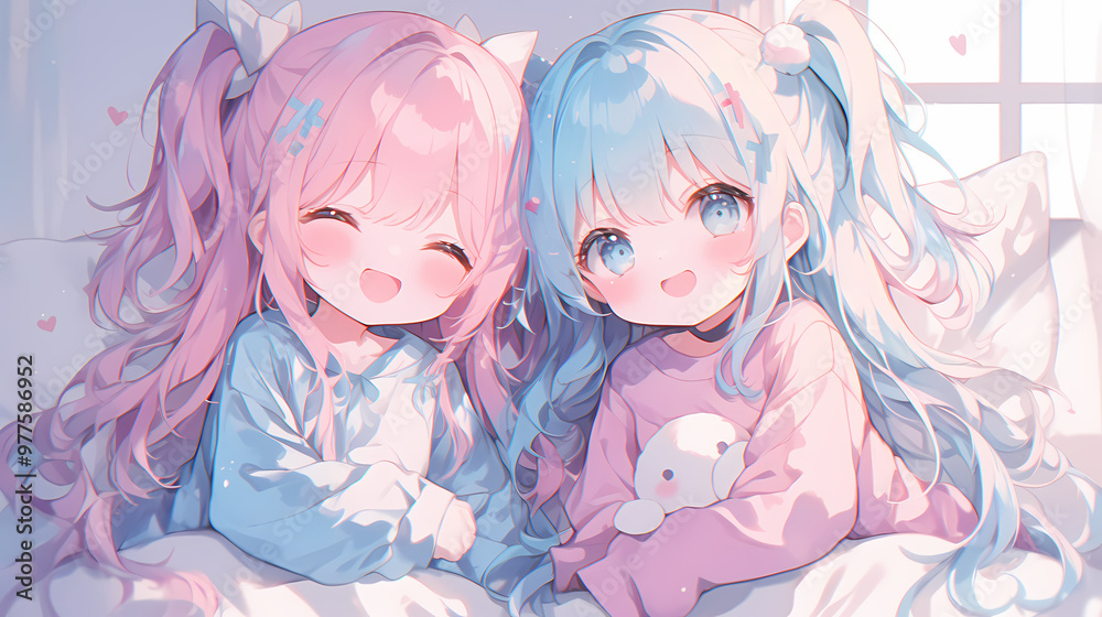 Chibi Anime Cute Girls in Love – Adorable Romance Art Chibi Anime Cute Girls in Love – Adorable Romance Art