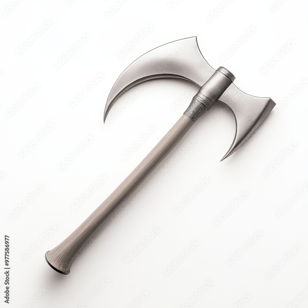 A large wooden sword with a silver blade A large wooden sword with a silver blade