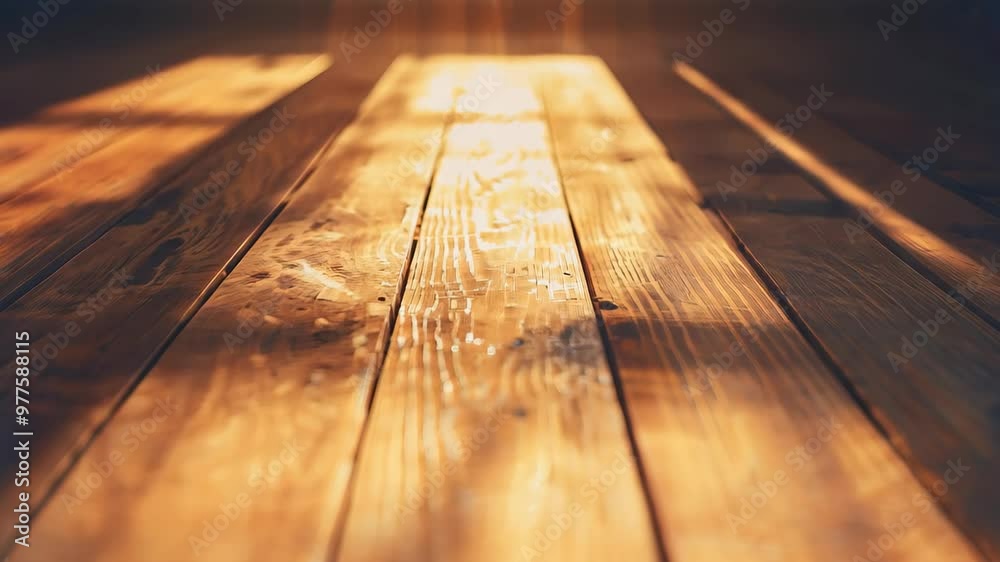 A close-up of a polished wooden floor bathed in warm sunlight highlights rich grains and textures. serene image evokes warmth and natural beauty, ideal for interior design and lifestyle themes. A close-up of a polished wooden floor bathed in warm sunlight highlights rich grains and textures. serene image evokes warmth and natural beauty, ideal for interior design and lifestyle themes.