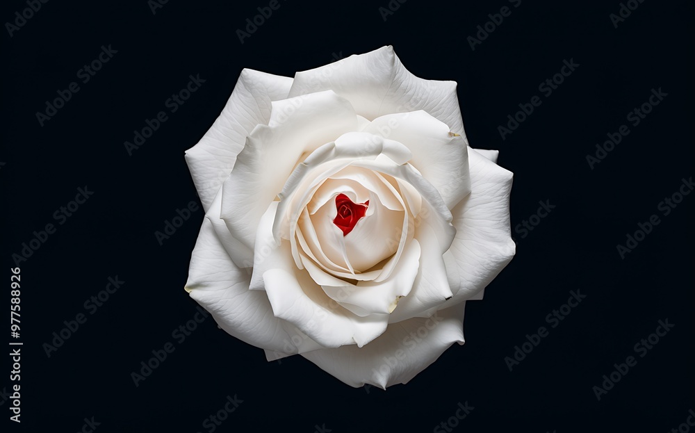 Generative-AI, Close-Up of Rose Stem with Thorns and a Partially Wilted Rose on a Moody Background Generative-AI, Close-Up of Rose Stem with Thorns and a Partially Wilted Rose on a Moody Background