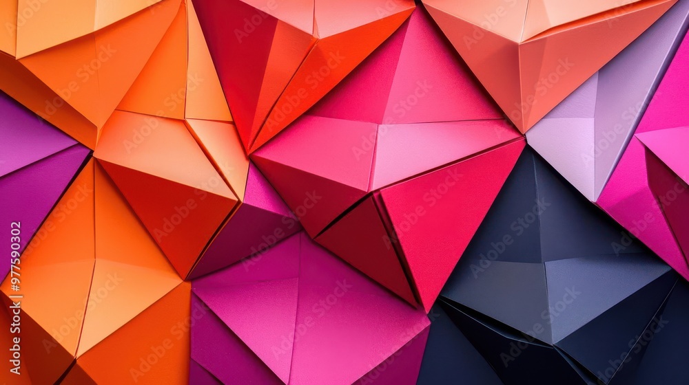 Tensor represented through origami-style shapes