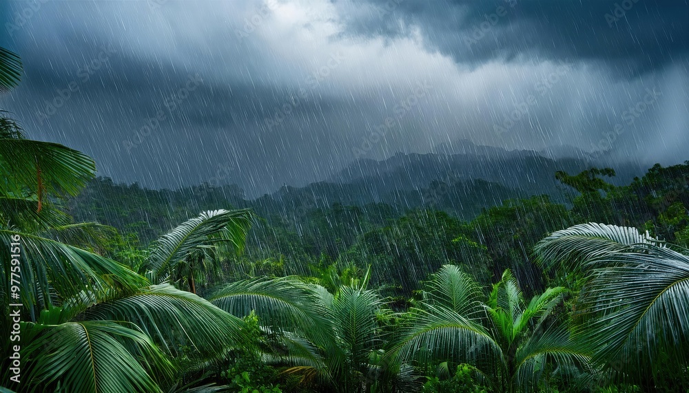 Palm trees in the rain Palm trees in the rain