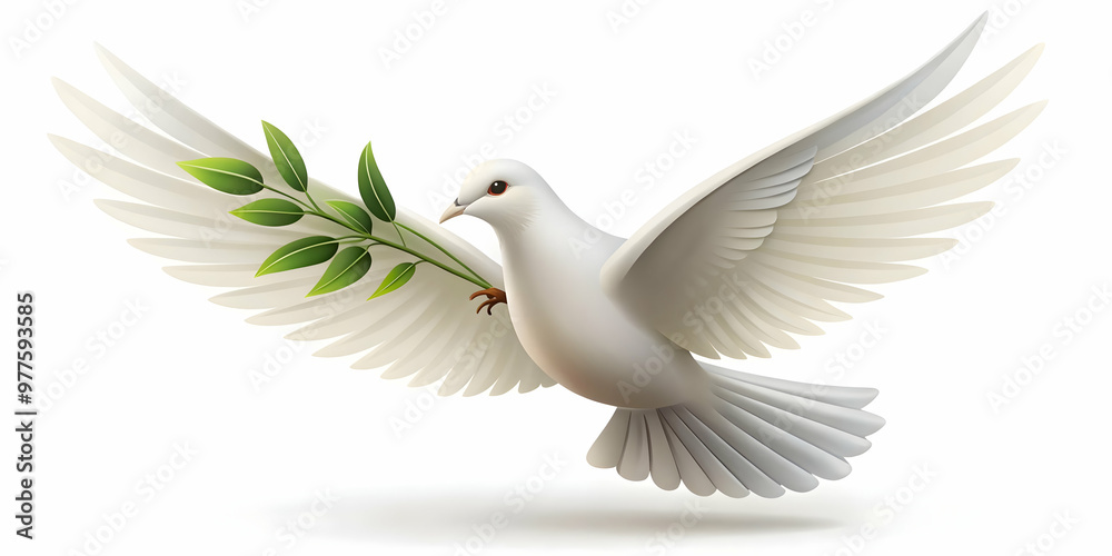 3D Isolated Peace Dove Vector with Olive Branch Symbolizing Freedom for Human Rights Day - Minimalist Icon Design for Infographics 3D Isolated Peace Dove Vector with Olive Branch Symbolizing Freedom for Human Rights Day - Minimalist Icon Design for Infographics