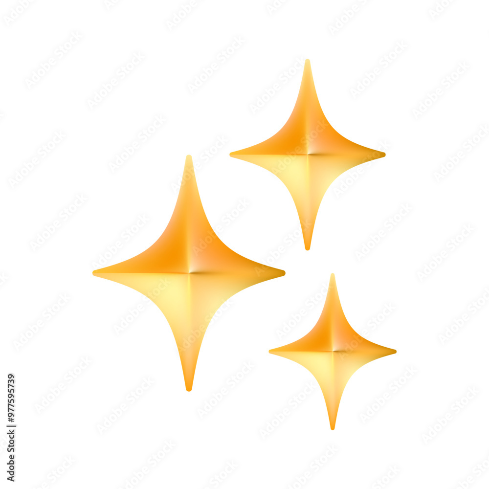 Gold star emoji icon. Glittering sparkle magic element. Gold star emoji icon. Glittering sparkle magic element.