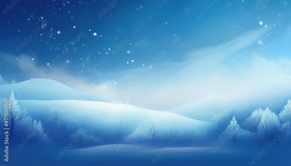 Wintery landscape with snow Wintery landscape with snow