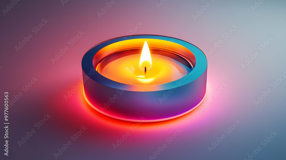 3D Holographic Candle Frame for World AIDS Day: Open Center for Awareness Copy Space - Ideal for Informational Materials and Campaigns 3D Holographic Candle Frame for World AIDS Day: Open Center for Awareness Copy Space - Ideal for Informational Materials and Campaigns