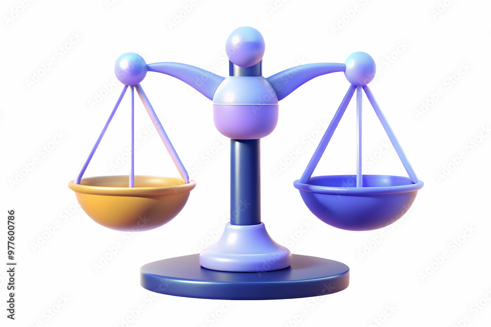 3D Isolated Scales of Justice Icon with Glowing Effect for Human Rights Day Infographics - Modern Symbol of Fairness and Equality 3D Isolated Scales of Justice Icon with Glowing Effect for Human Rights Day Infographics - Modern Symbol of Fairness and Equality