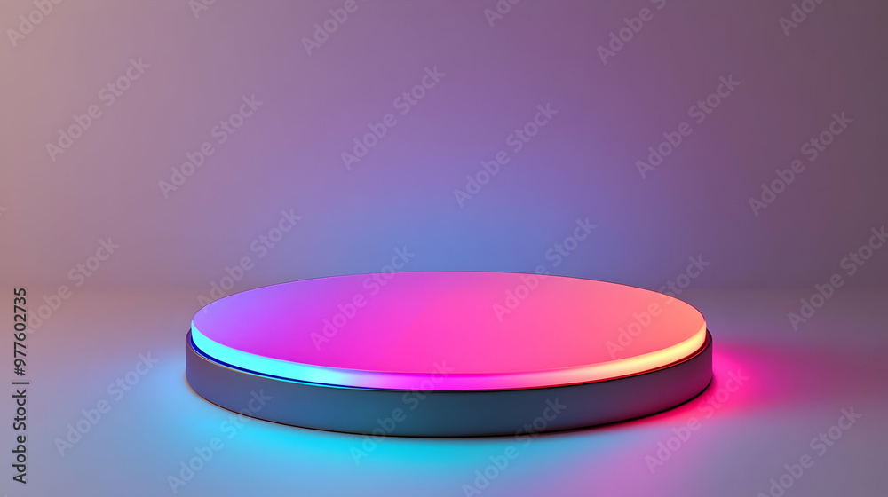 3D Glowing Holographic Podium Design with Glossy Surface for Showcasing Awards and Information - Open Front Copy Space - 3D Icon on White Background 3D Glowing Holographic Podium Design with Glossy Surface for Showcasing Awards and Information - Open Front Copy Space - 3D Icon on White Background