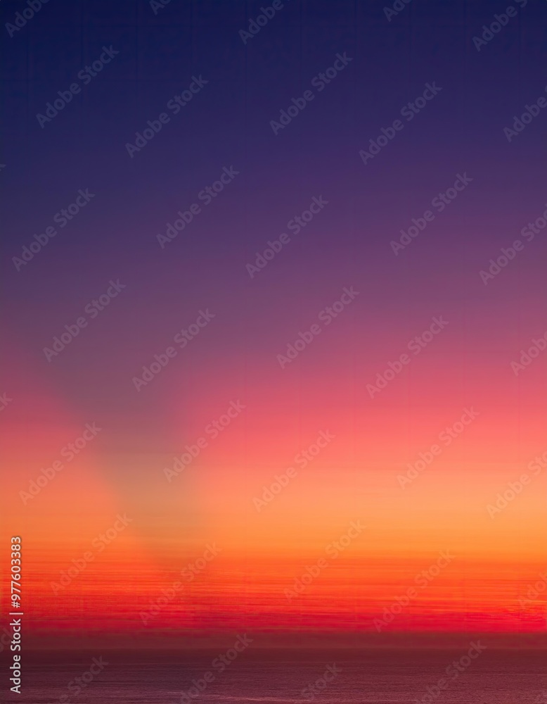 Vibrant sunset over the ocean